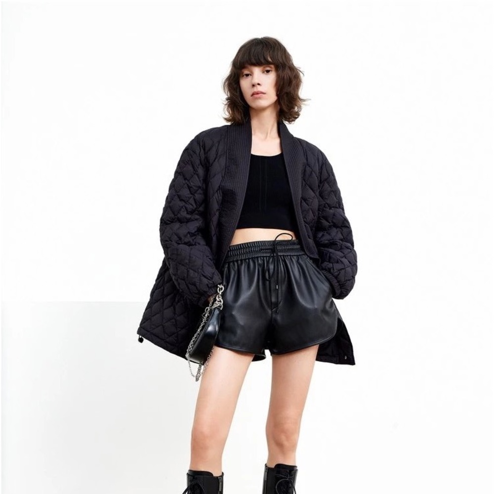 AND. Teddy quilted jacket - unisex style - black